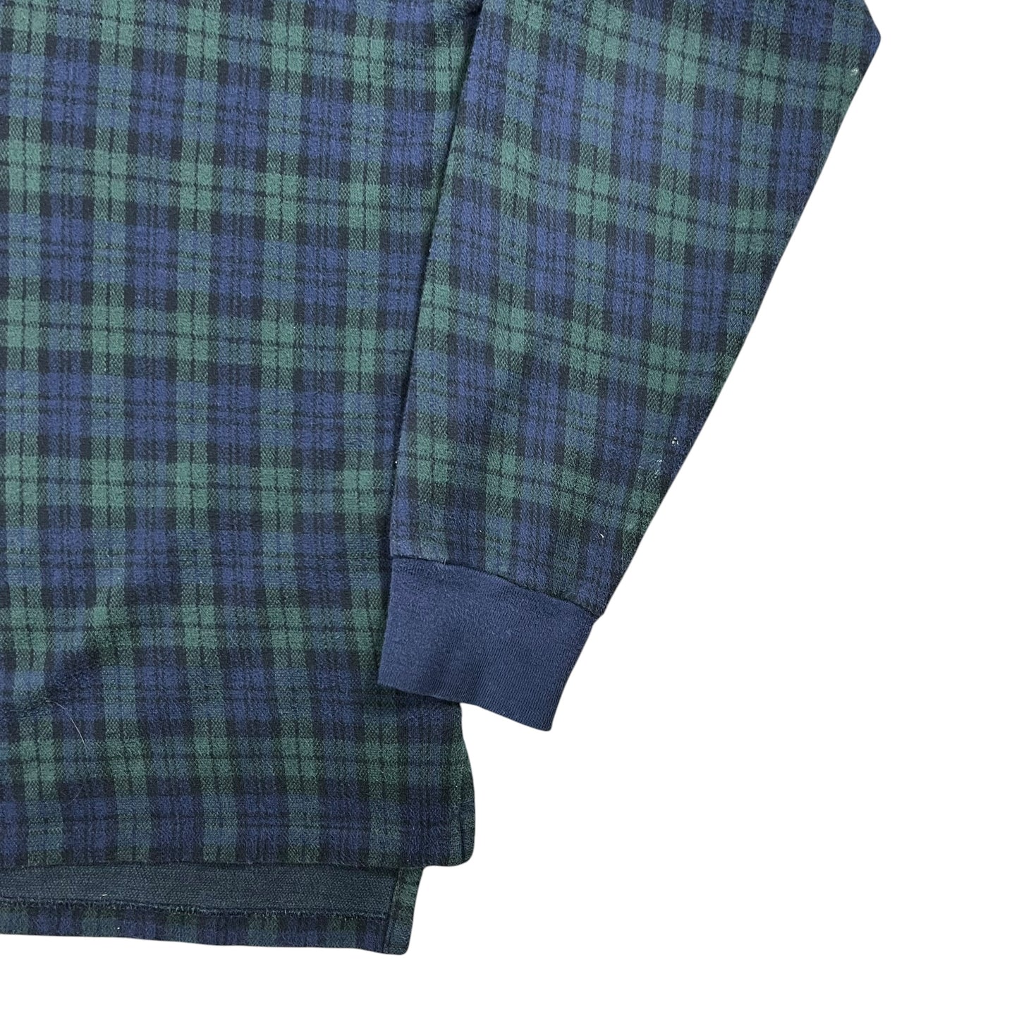Vintage 90s Polo Ralph Lauren plaid mini horse long sleeve rugby shirt (L)
