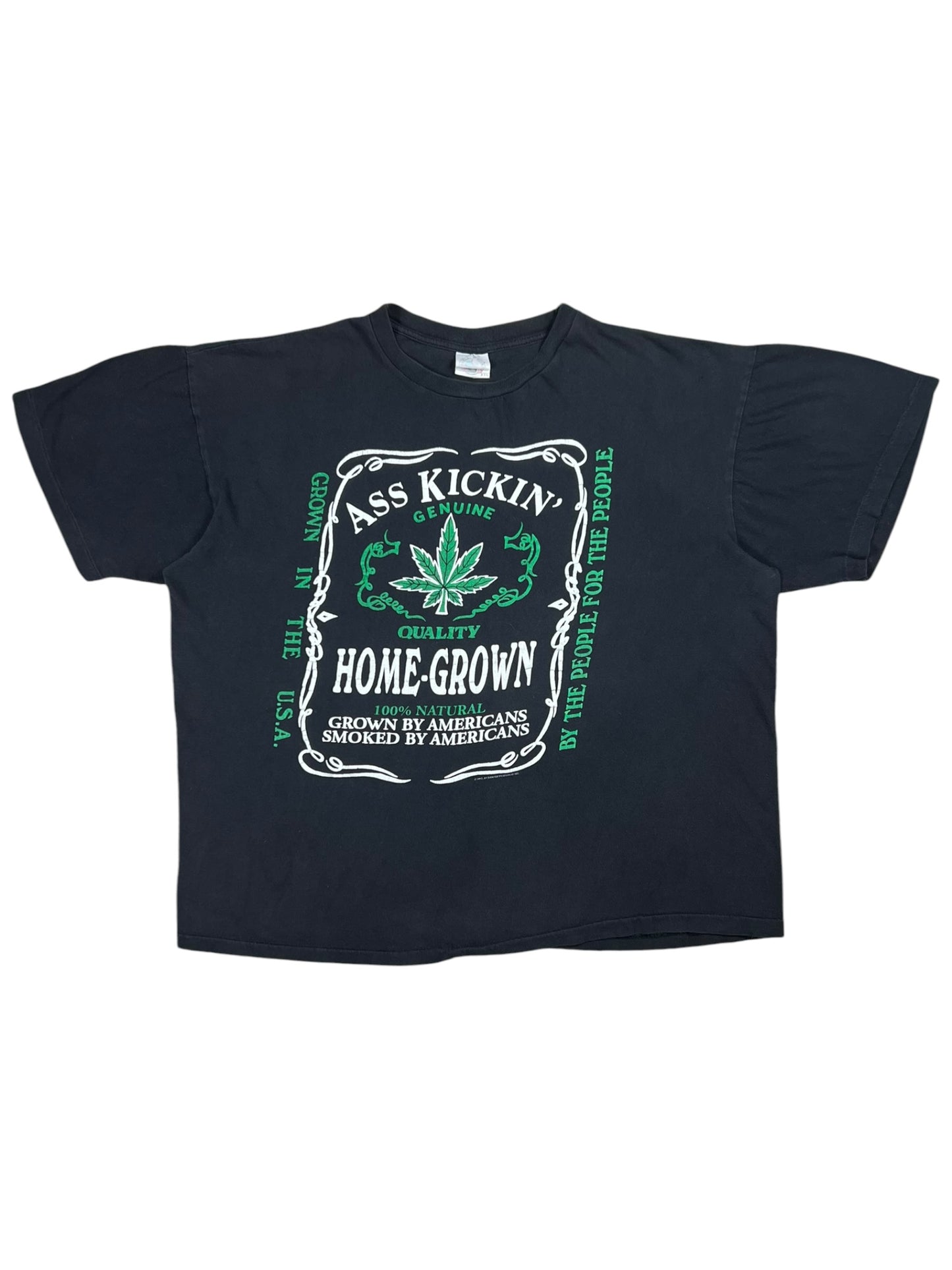 Vintage 90s Ass Kickin’ Home Grown Marijuana pot tee (XXL)