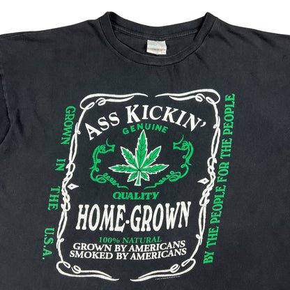 Vintage 90s Ass Kickin’ Home Grown Marijuana pot tee (XXL)