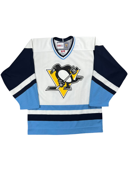 Vintage 90s CCM Pittsburgh Penguins alternate old logo NHL hockey jersey (M)