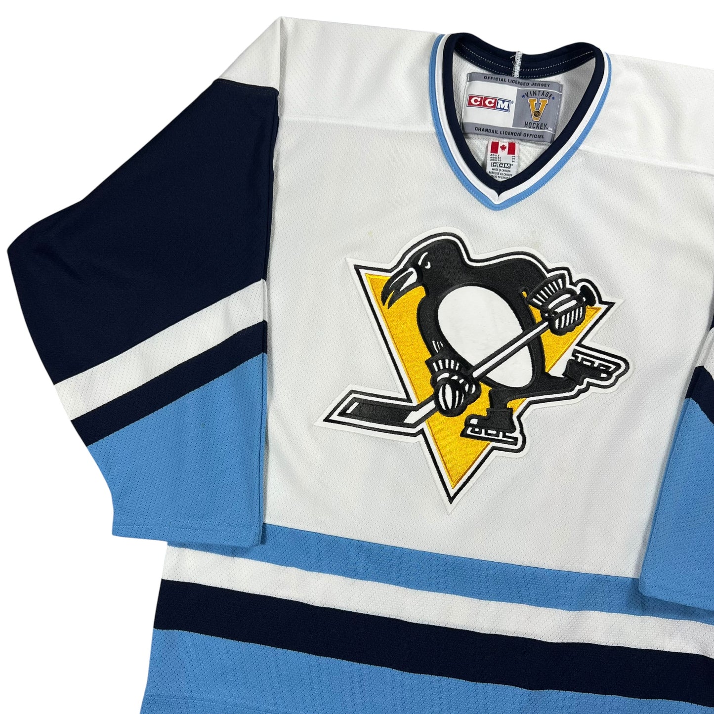 Vintage 90s CCM Pittsburgh Penguins alternate old logo NHL hockey jersey (M)