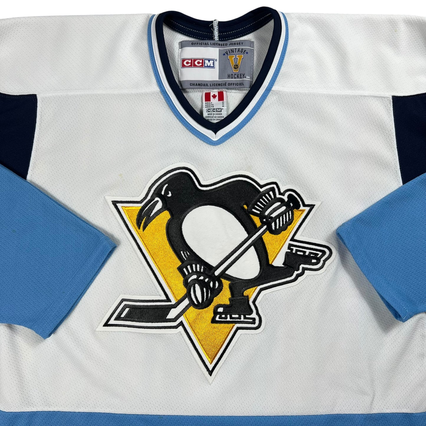 Vintage 90s CCM Pittsburgh Penguins alternate old logo NHL hockey jersey (M)