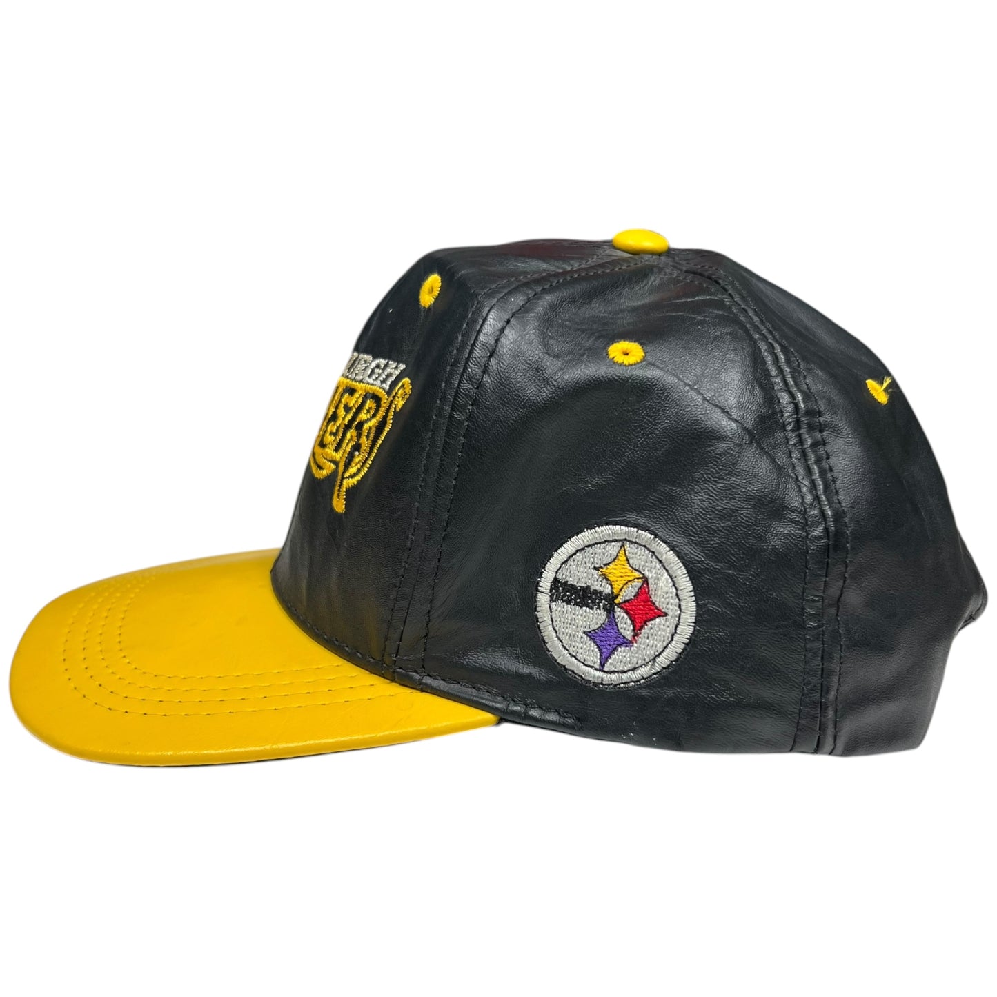 Vintage 90s Pittsburgh Steelers NFL branded leather SnapBack