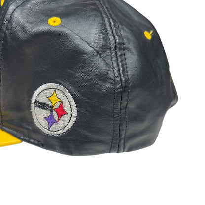 Vintage 90s Pittsburgh Steelers NFL branded leather SnapBack