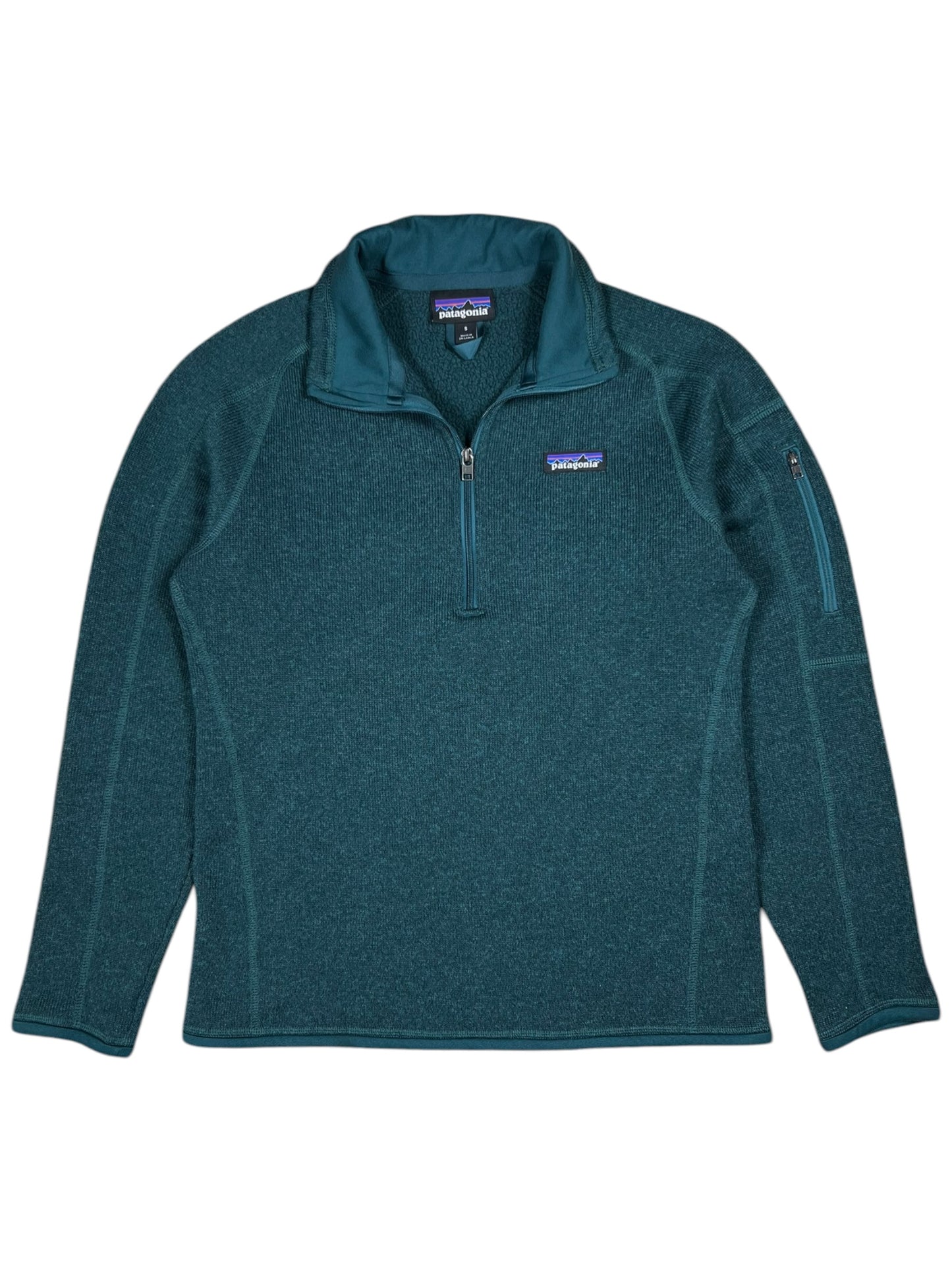 2019 Patagonia better sweater 1/4 zip green fleece (S)