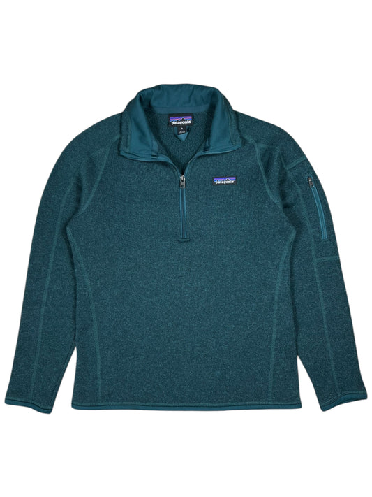 2019 Patagonia better sweater 1/4 zip green fleece (S)