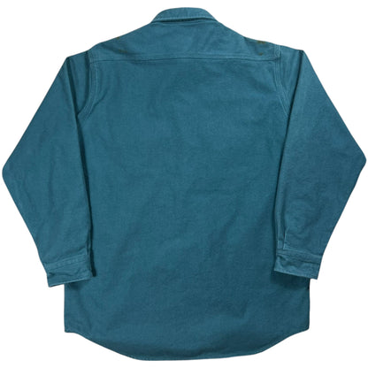 Vintage 80s Carhartt faded green chamois button up shirt (XL)