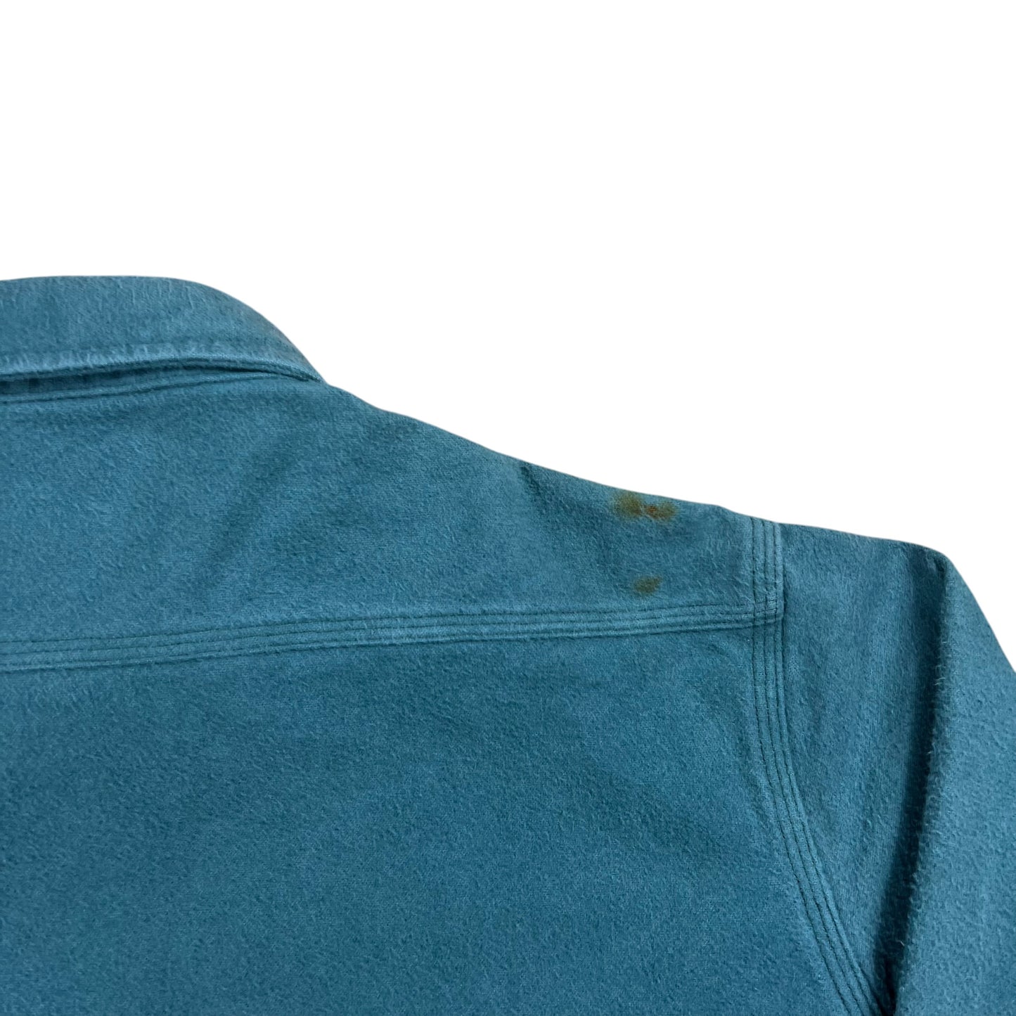 Vintage 80s Carhartt faded green chamois button up shirt (XL)
