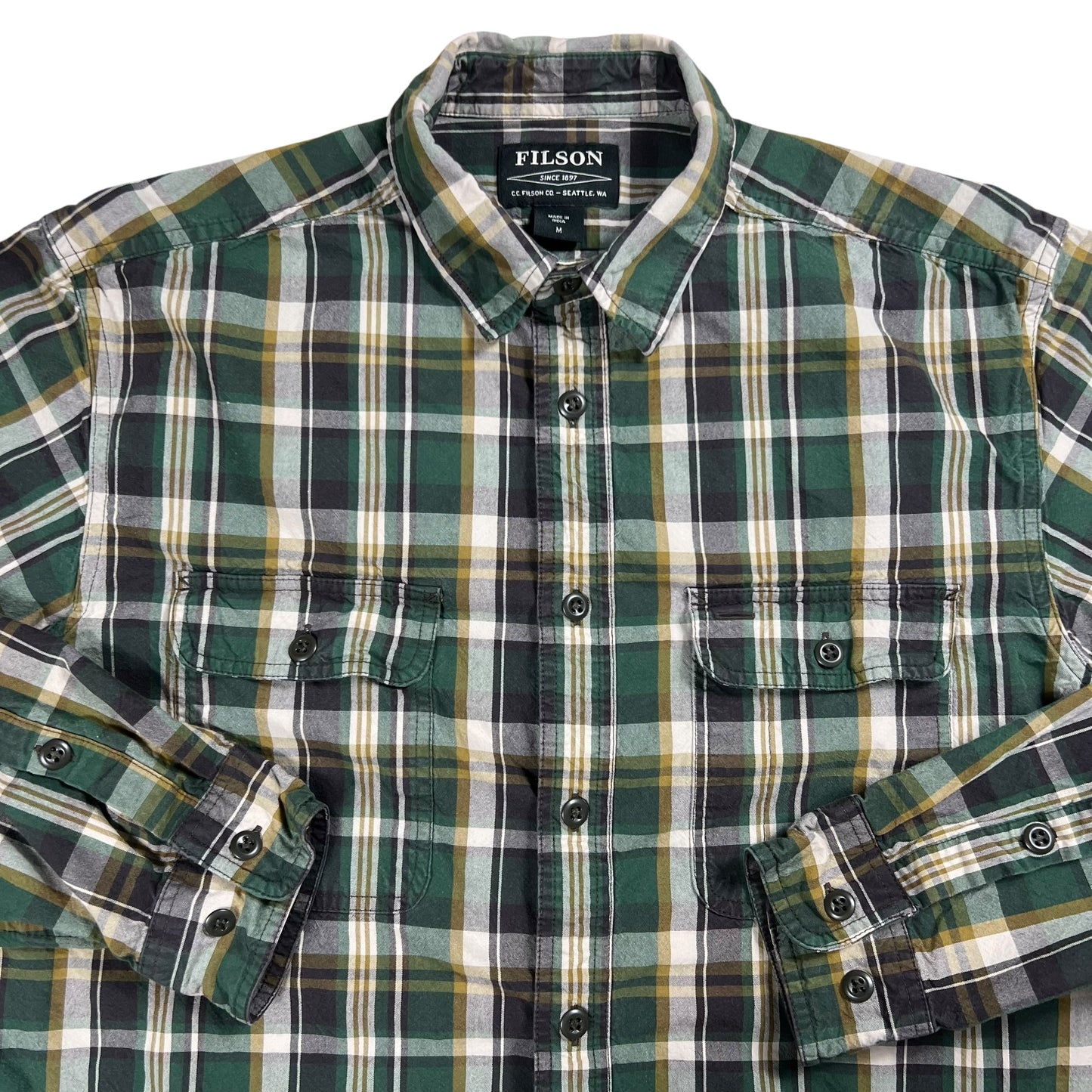 Y2K Filson sutter sport plaid button up shirt (M)