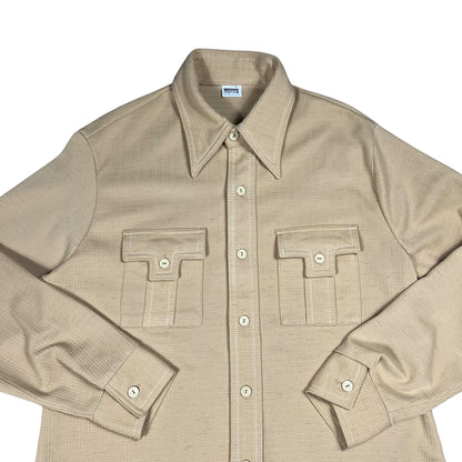 Vintage 1970s Montgomery Ward unique pocket button up shirt (L)