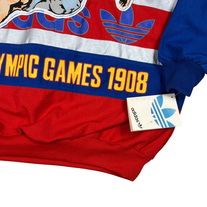 Vintage 80s Adidas London Olympic Games all over print crewneck (M/L) DS NWT