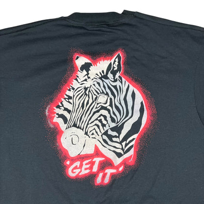 Vintage 80s ZEBRA GET IT band tee (M/L)