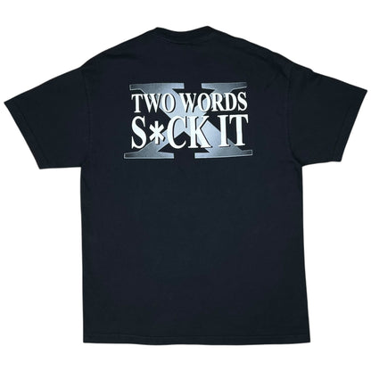 Vintage 2002 WWE D-GENERATION X TWO WORDS SUCK IT wrestling tee (L)