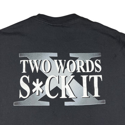 Vintage 2002 WWE D-GENERATION X TWO WORDS SUCK IT wrestling tee (L)