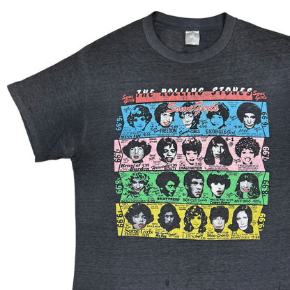 Vintage 80s The Rolling Stones Some Girls threadbare faded album band tee (L)