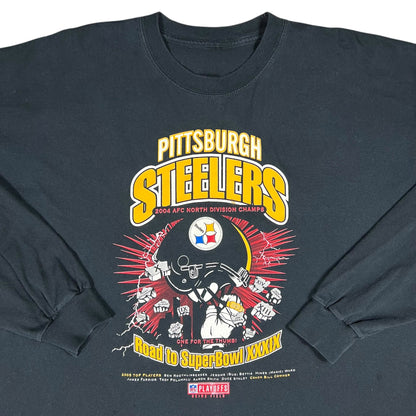 Vintage 2005 Pittsburgh Steelers lightning faded long sleeve shirt (XXL)