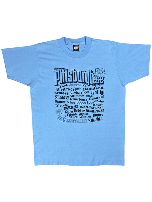 Vintage 1987 Pittsburghese Yinzer slang tee (L)