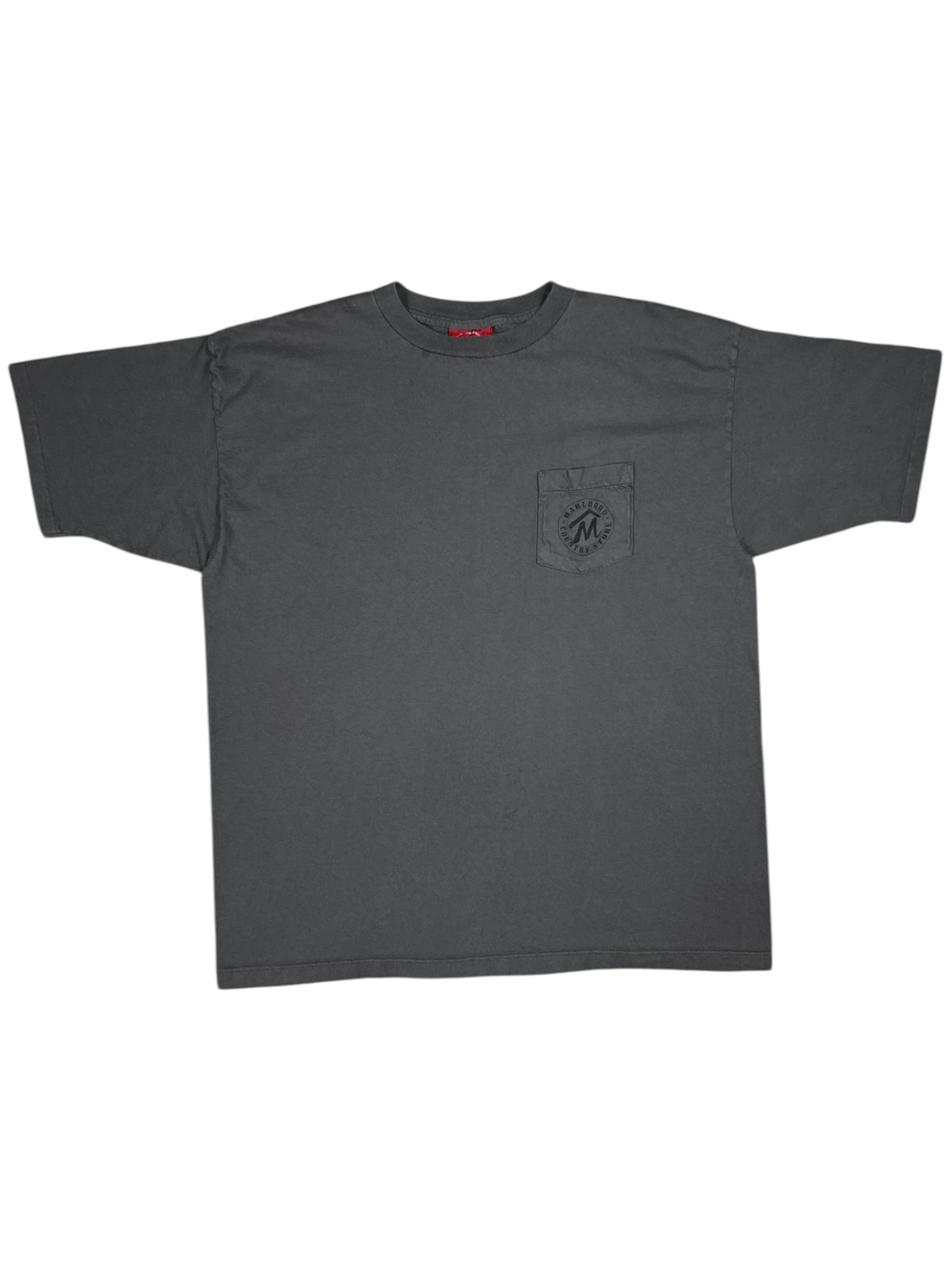 Vintage 90s Marlboro Country Store cowboy grey pocket tee (XL)