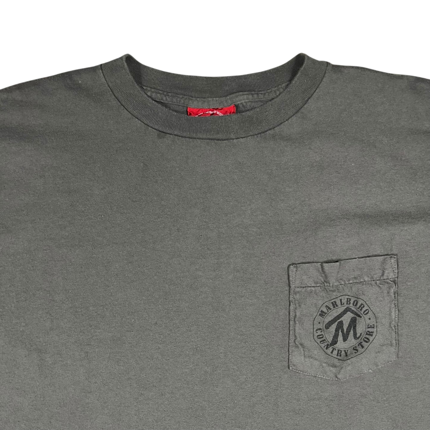 Vintage 90s Marlboro Country Store cowboy grey pocket tee (XL)