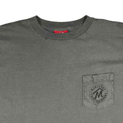 Vintage 90s Marlboro Country Store cowboy grey pocket tee (XL)