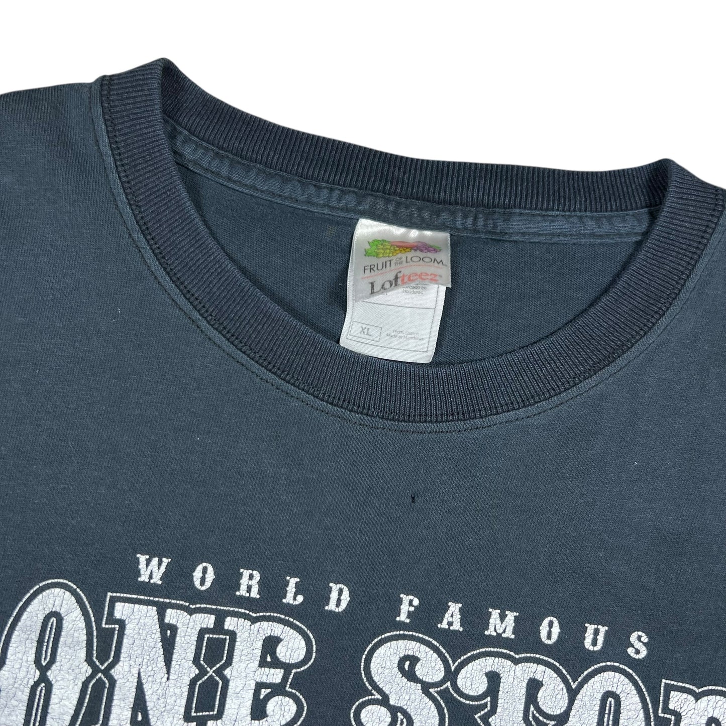 Vintage Y2K Vaudeville One Stop Poker Run outlaw biker faded tee (XL)