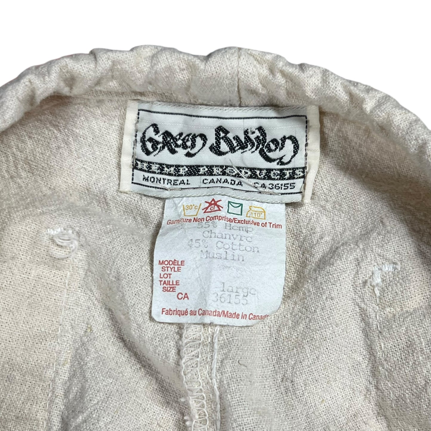 Vintage 90s Green Babilon hemp products baggy cargo pants (L)