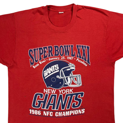 Vintage 1987 New York Giants Super Bowl XXI NFL tee (M)