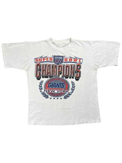 Vintage 1991 New York Giants Super Bowl XXV Champions faded tee (L)