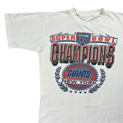 Vintage 1991 New York Giants Super Bowl XXV Champions faded tee (L)