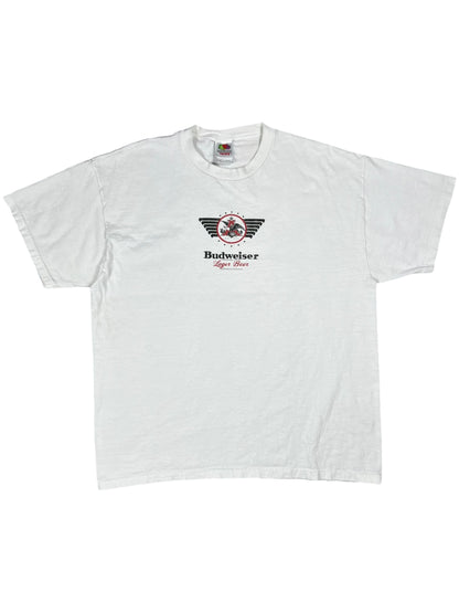 Vintage Y2K Budweiser Lager Beer tee (L)
