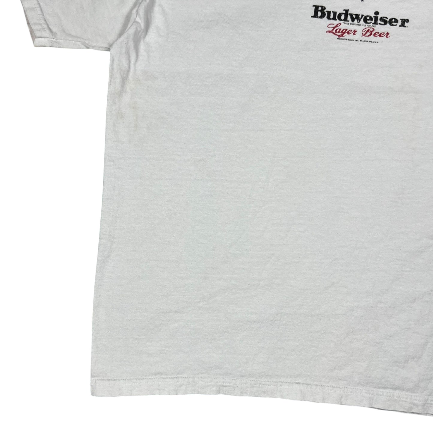 Vintage Y2K Budweiser Lager Beer tee (L)