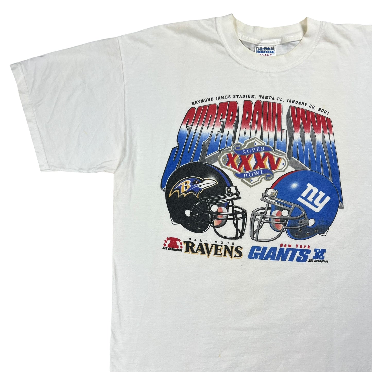 Vintage 2001 Super Bowl XXXV New York Giants NFL tee (XL)