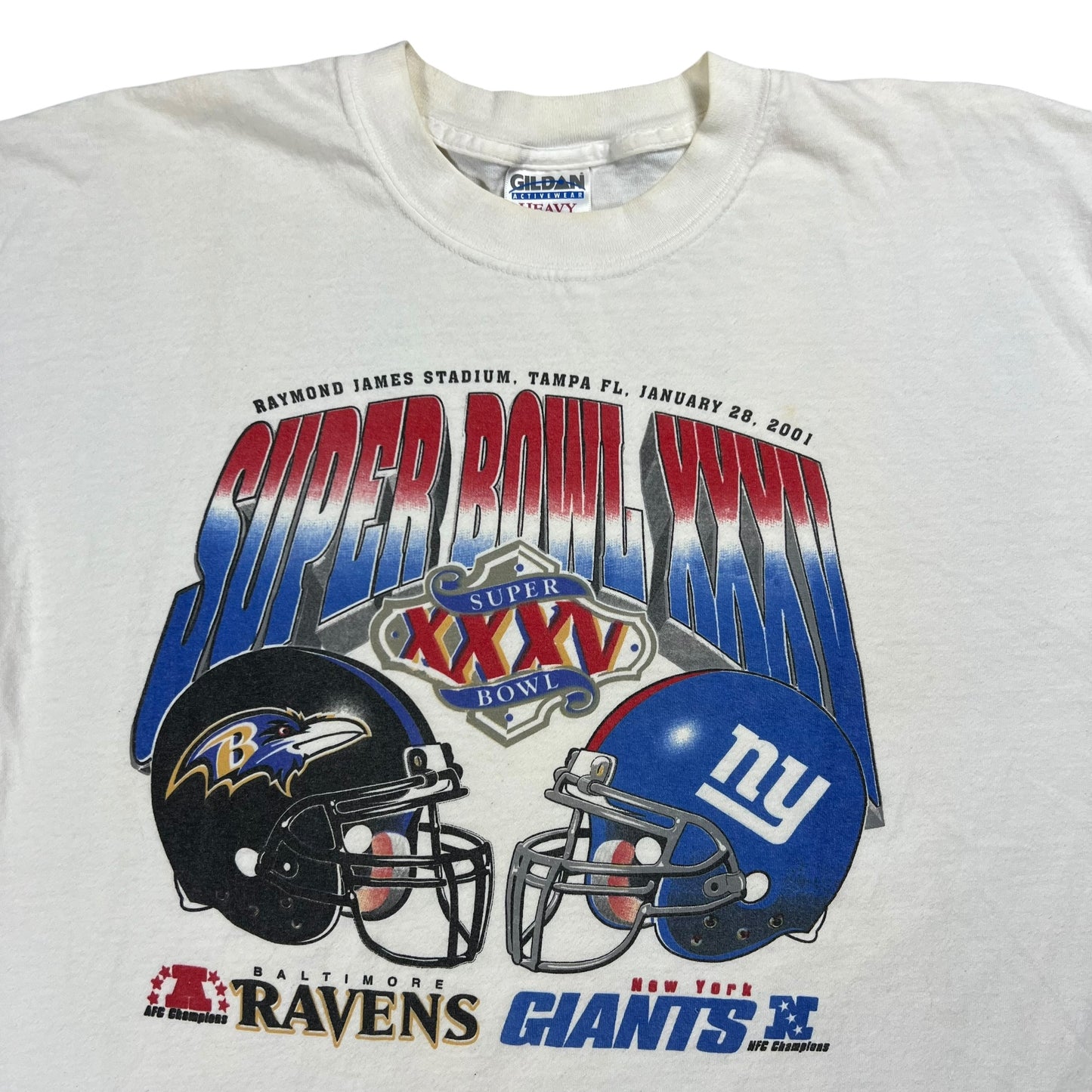 Vintage 2001 Super Bowl XXXV New York Giants NFL tee (XL)