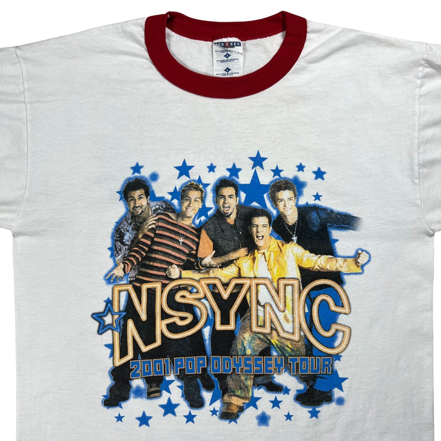 Vintage 2001 NSYNC Pop Odyssey Tour boy band tee (L)