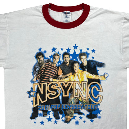 Vintage 2001 NSYNC Pop Odyssey Tour boy band tee (L)