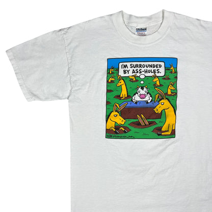 Vintage 90s I’m Surrounded By Ass-holes cow art tee (L)