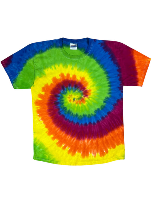 Vintage Y2K Hanes tie dye spiral blank tee (L)