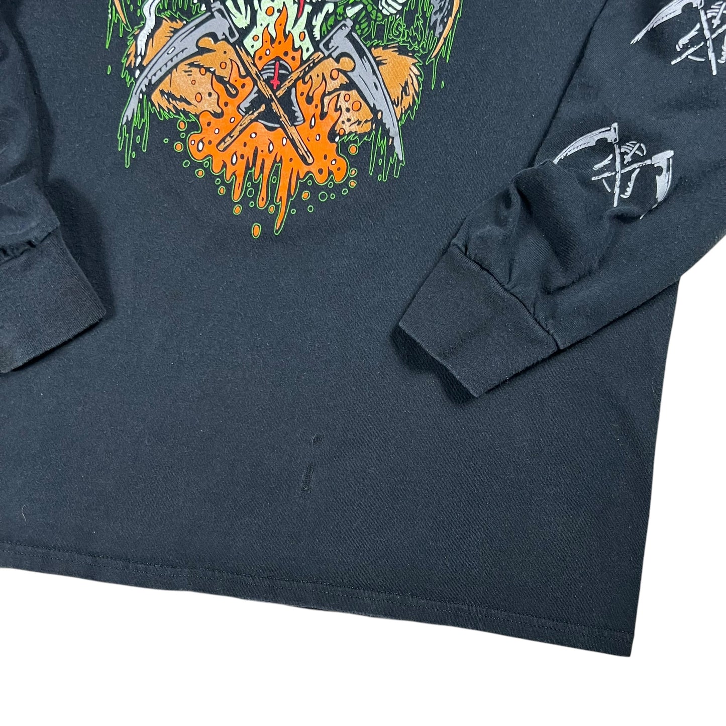 2022 Midnight Blasphemy and Witchery tour long sleeve print black metal band tee (L)