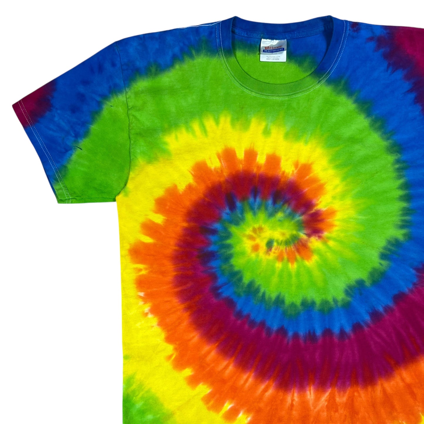 Vintage Y2K Hanes tie dye spiral blank tee (L)