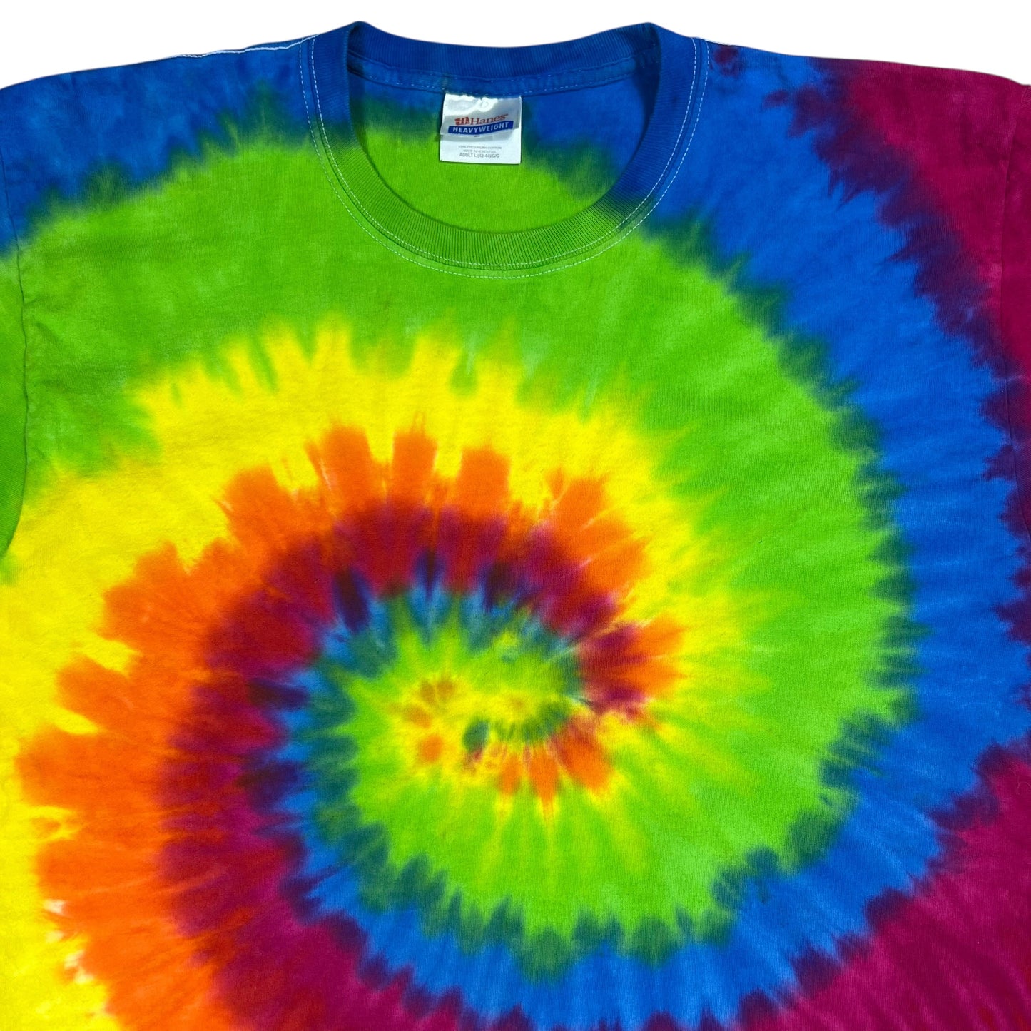Vintage Y2K Hanes tie dye spiral blank tee (L)