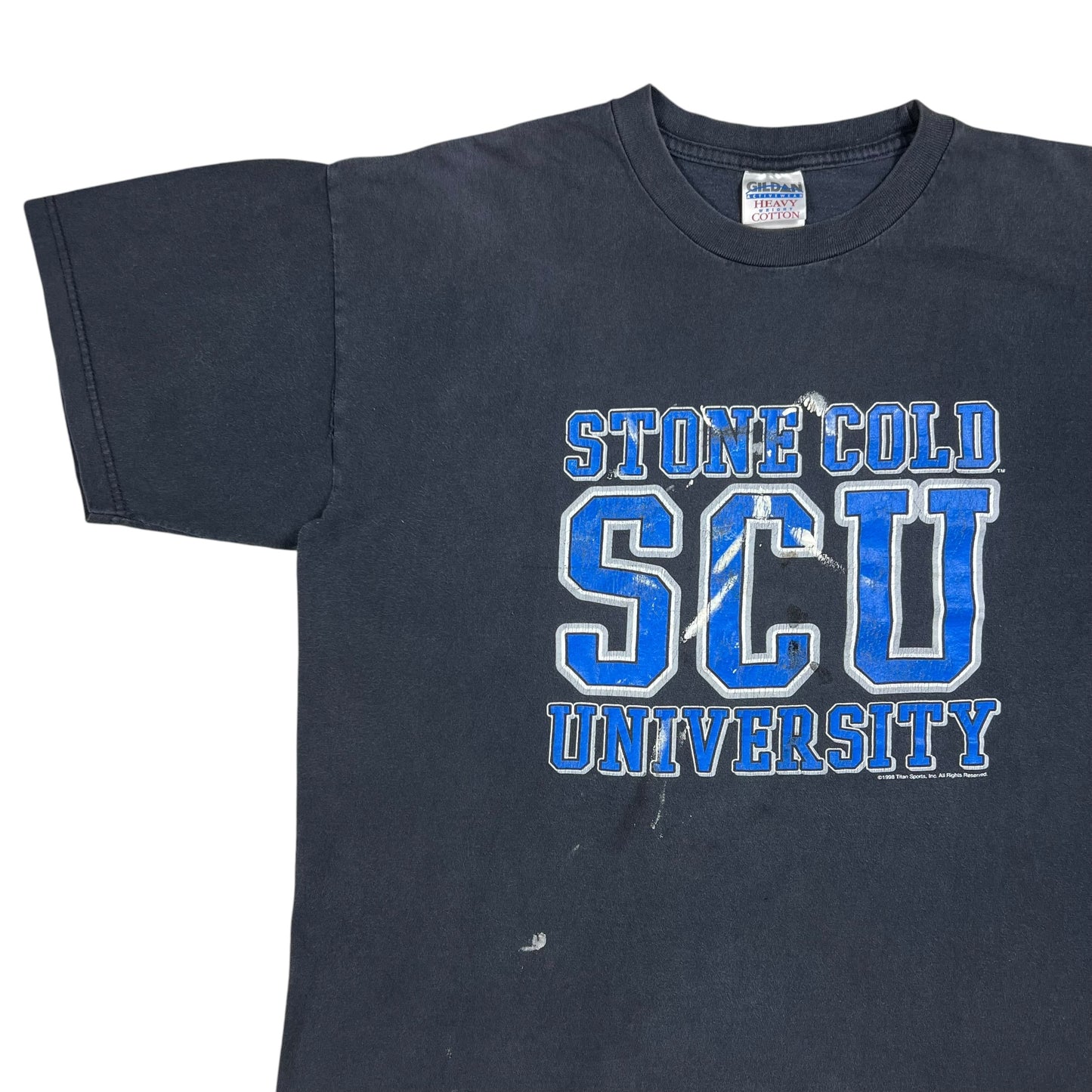 Vintage 1998 Stone Cold University Steve Austin Class of 3:16 WWF faded & distressed tee (XL)