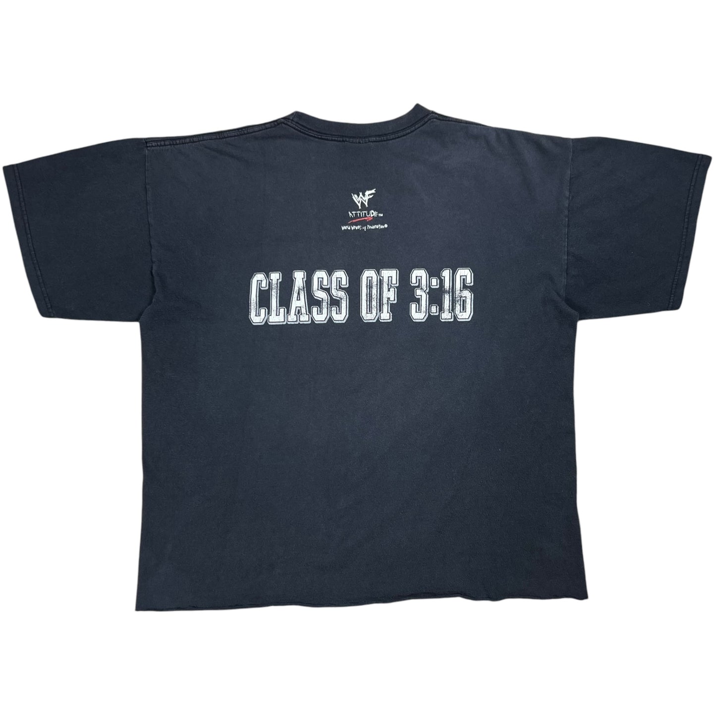 Vintage 1998 Stone Cold University Steve Austin Class of 3:16 WWF faded & distressed tee (XL)