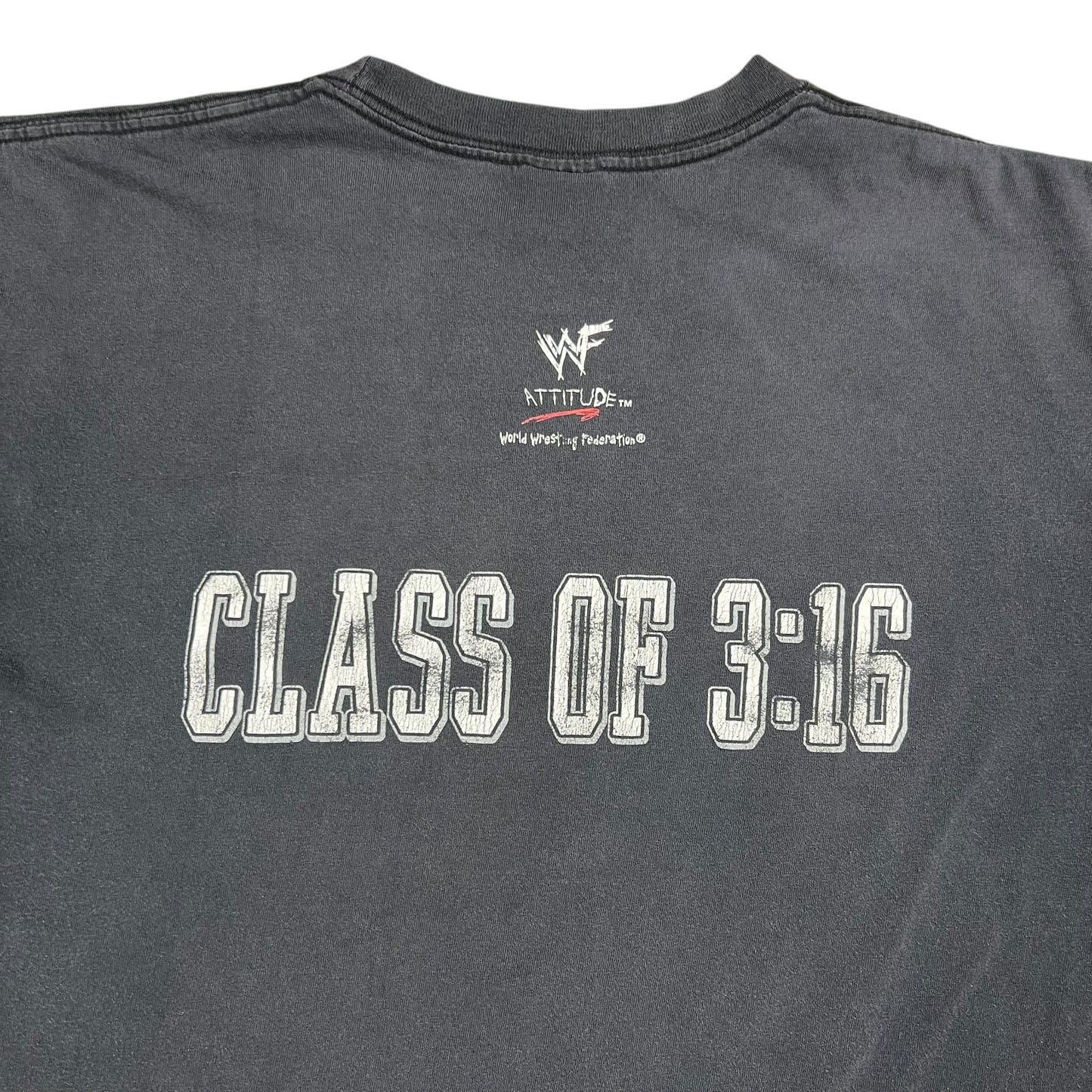 Vintage 1998 Stone Cold University Steve Austin Class of 3:16 WWF faded & distressed tee (XL)