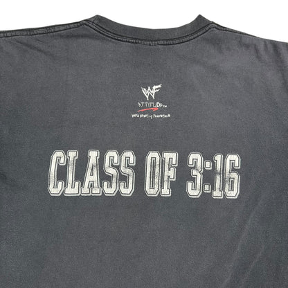 Vintage 1998 Stone Cold University Steve Austin Class of 3:16 WWF faded & distressed tee (XL)
