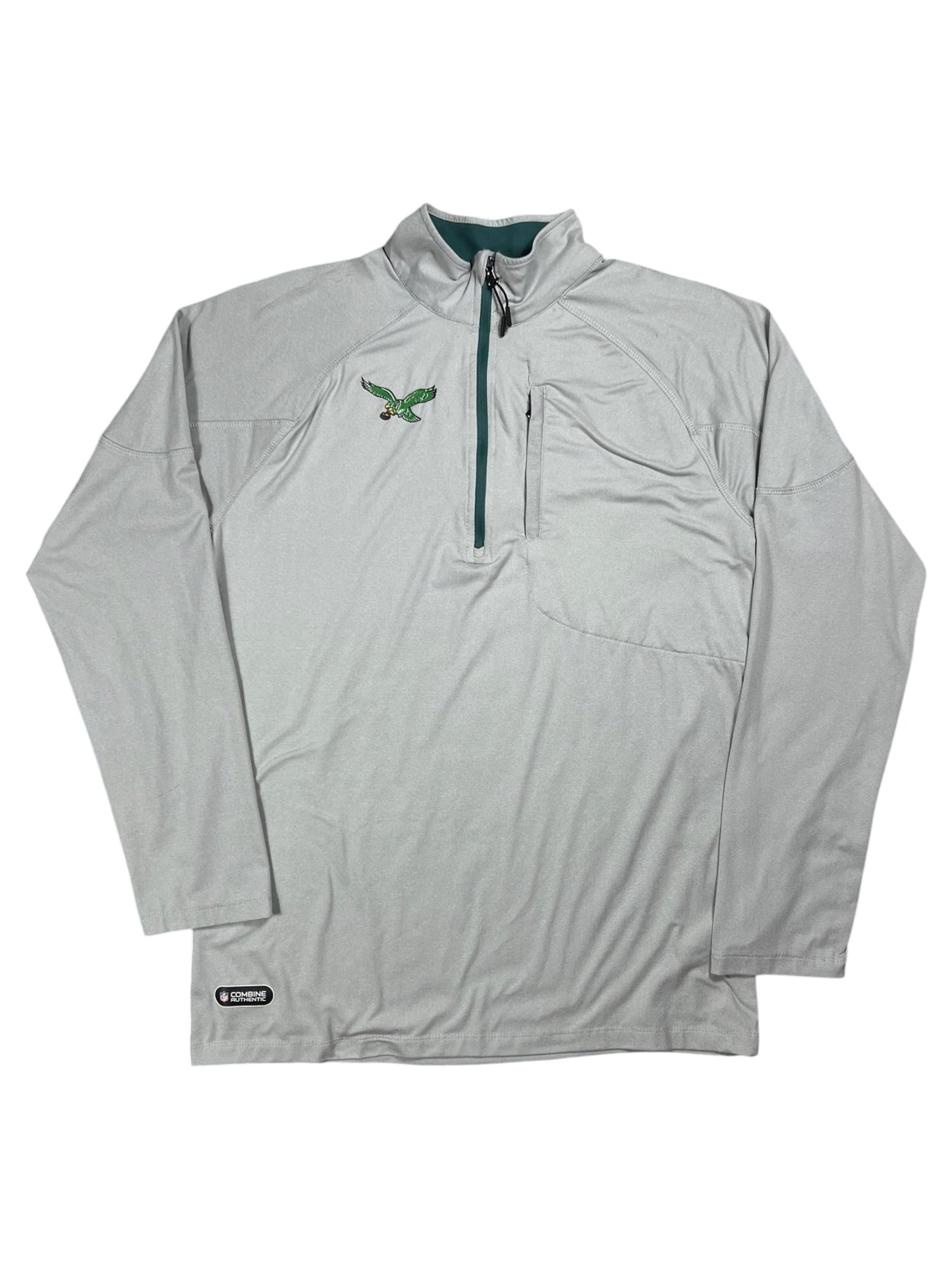 Y2K Philadelphia Eagles Kelly green NFL Combine Authentic athletic 1/4 zip (M)