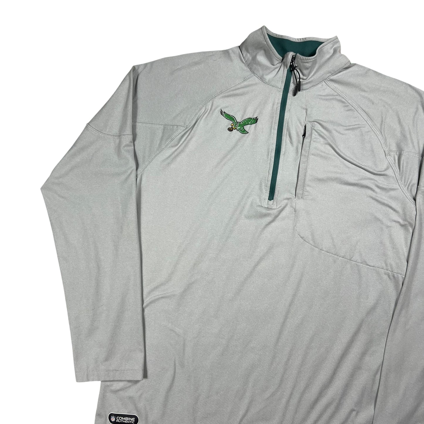 Y2K Philadelphia Eagles Kelly green NFL Combine Authentic athletic 1/4 zip (M)