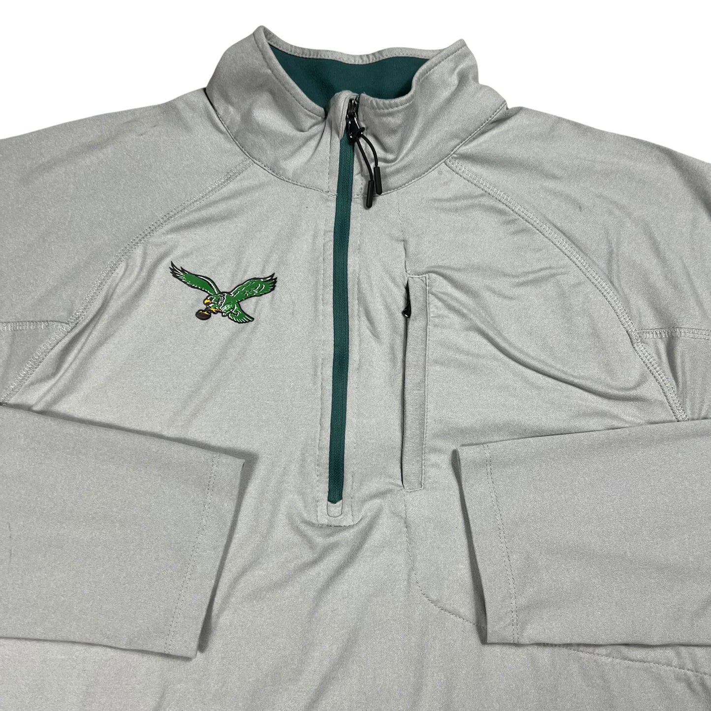 Y2K Philadelphia Eagles Kelly green NFL Combine Authentic athletic 1/4 zip (M)