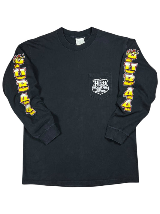 Vintage 2001 Gilly’s Pub 44 Bike Week long sleeve print shirt (L)
