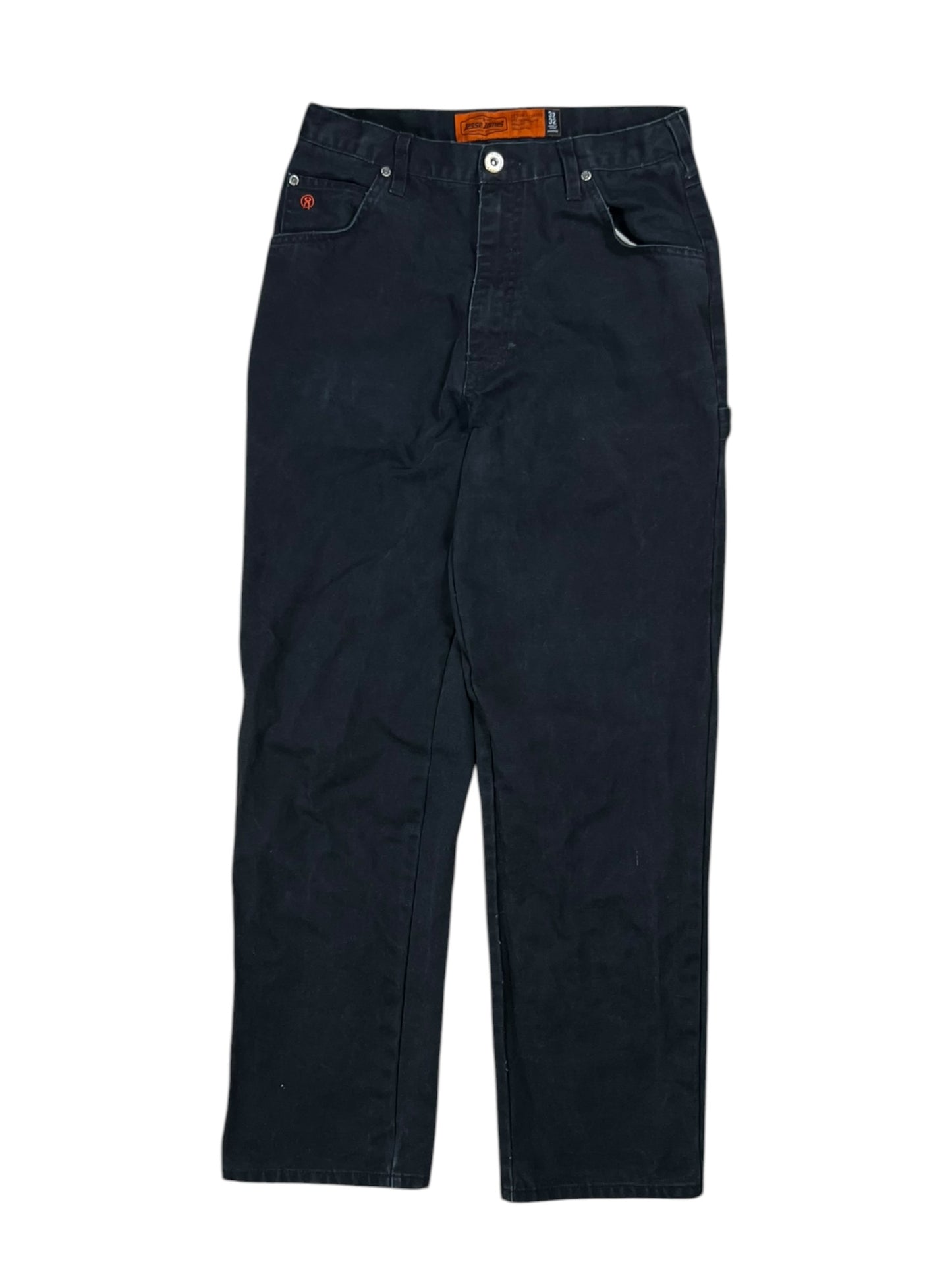 Y2K Jesse James Industrial Workwear west coast choppers faded black cargo pants (29x30)