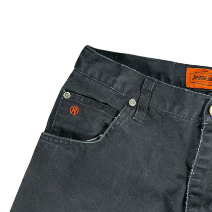 Y2K Jesse James Industrial Workwear west coast choppers faded black cargo pants (29x30)